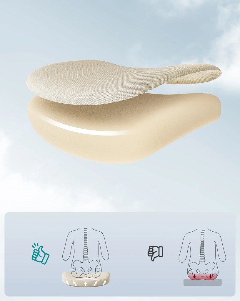 Irodai szék ergonomikus háttámla, állítható magasság, felhajtható kartámaszok, bézs