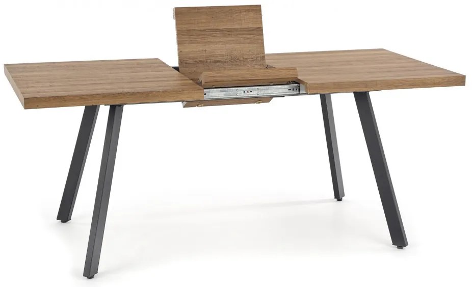 Berlin Kihúzható Étkezőasztal mézes-dió/fekete 140-180x85cm