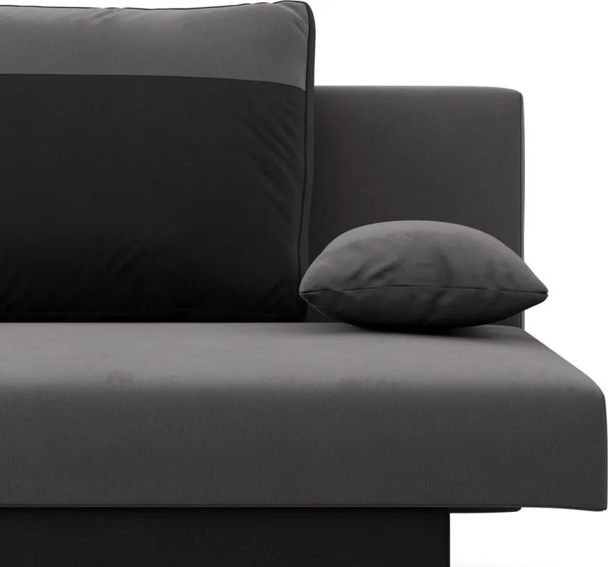 Sony kanapé, szövet anyag, bonell töltet, szürke - fekete