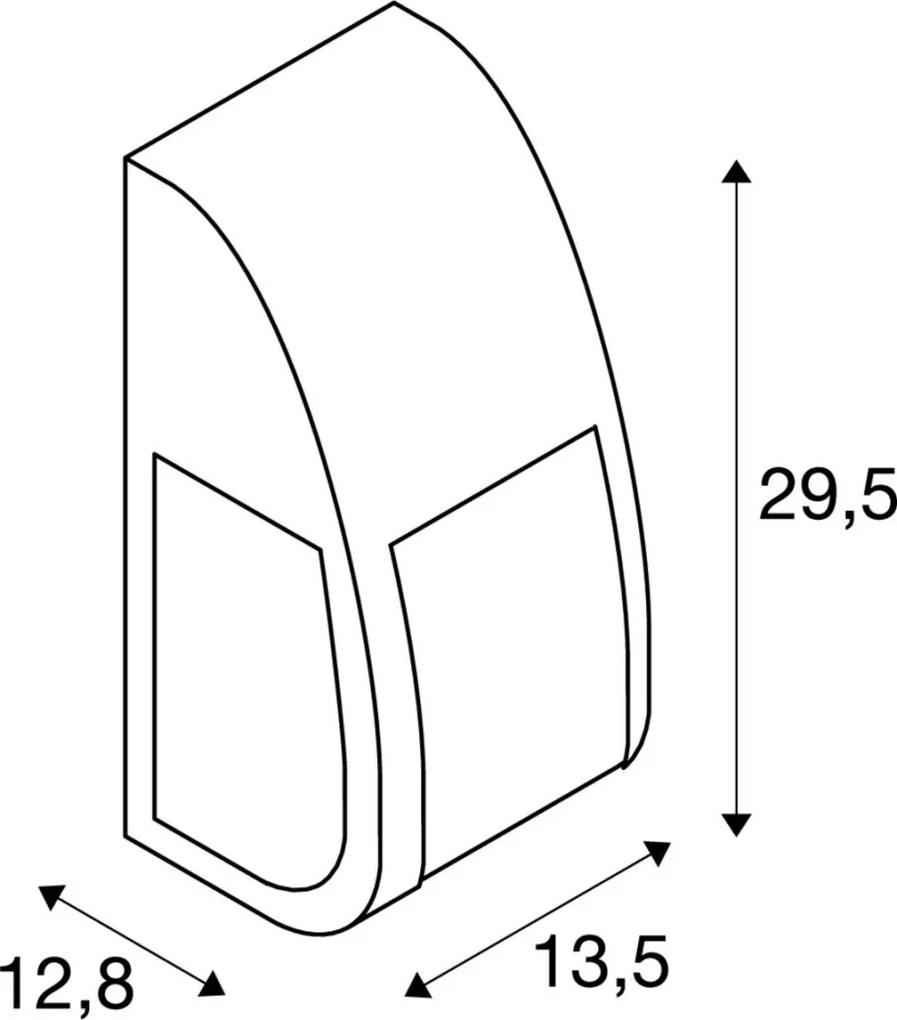 SLV 227176 KERAS Modern Kültéri Fali Lámpa Antracit E27 IP54