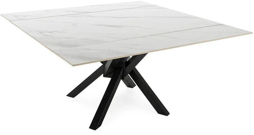 Bővíthető étkezőasztal kő asztallappal, hosszabbító asztallappal 90x150 cm Arlene – Marckeric