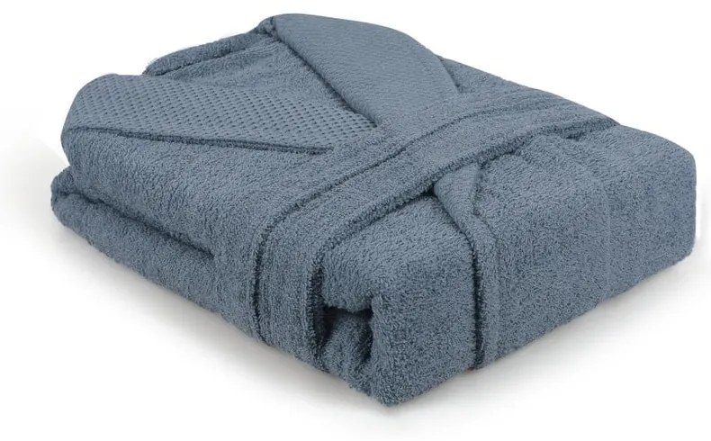 Kék pamut fürdőköpeny S Cappa – Foutastic