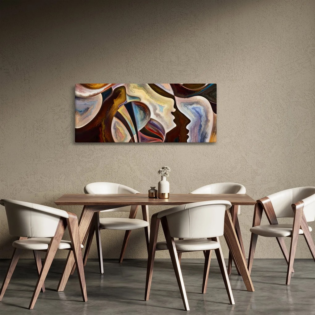 Kép - Absztrakció fejek (120x50 cm)