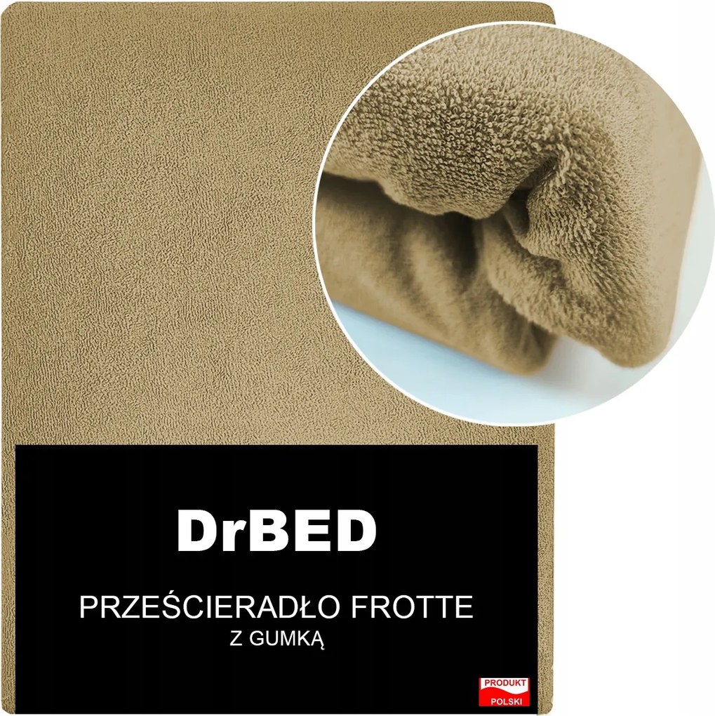 Gumis lepedő 160x200 Frottír Puha Légáteresztő Bézs Lengyel