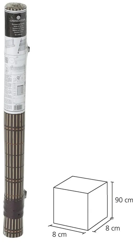 Sötétbarna bambusz roló 90x180 cm Natural Life – Casa Selección