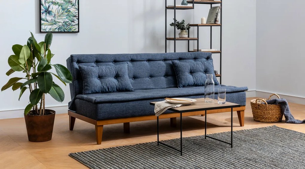 Fuoco Dark Blue kinyitható kanapé