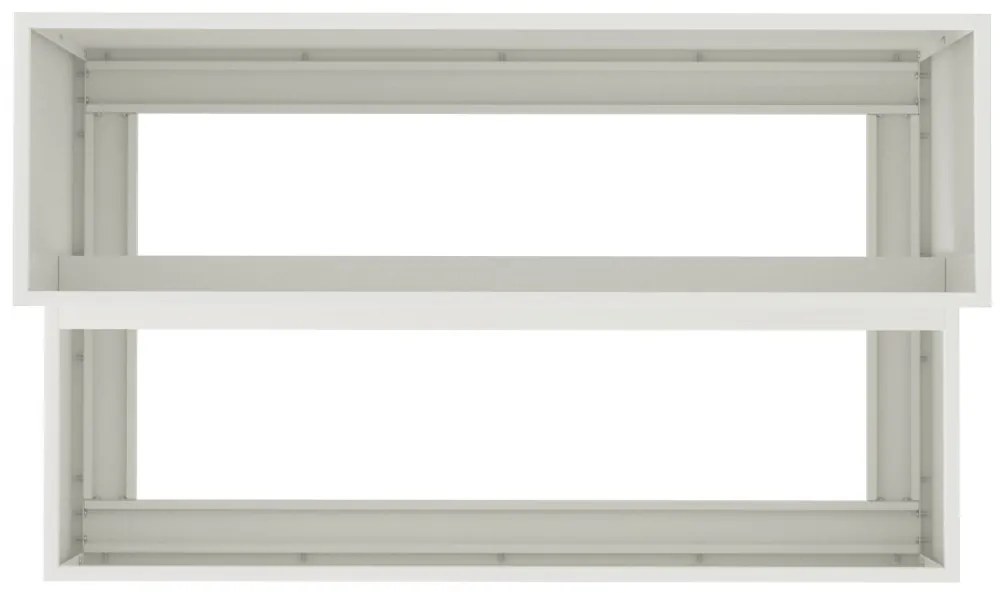 Kertvirágcserép 2-szintes 100x60x45 cm Fehér Acél