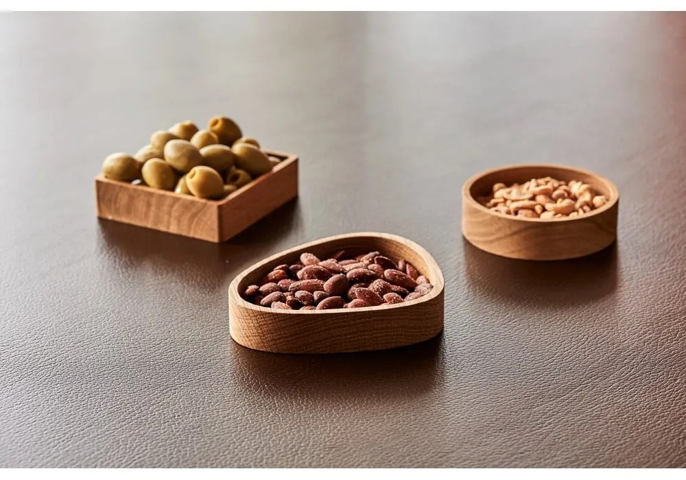 Natúr színű dekoratív fa tárolódoboz 11x11x3 cm Square S – LIND DNA