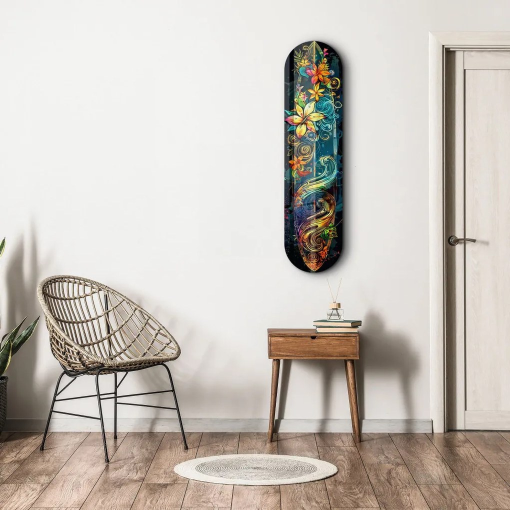 Hawaiian edzett üvegkép, 20 x 80 cm