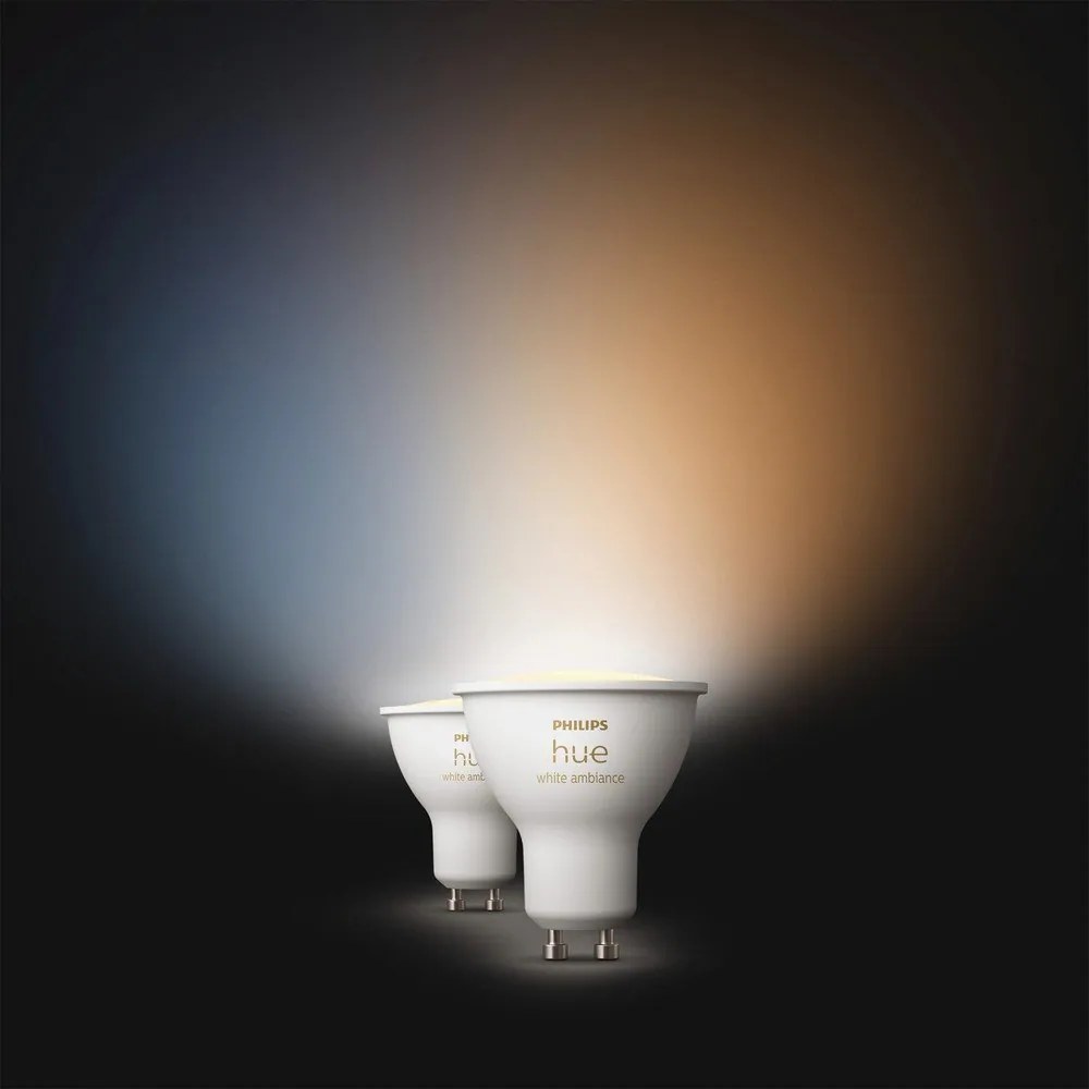 LED okos izzó szett 2 db-os GU10, 4 W White ambiance – Philips Hue