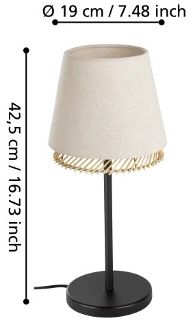 Eglo 43977 - Asztali lámpa TABLEY 1xE27/40W/230V