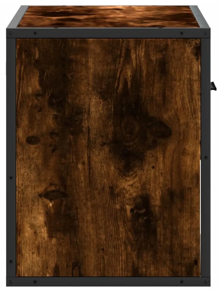 füstös tölgy fa és fém TV-szekrény 60 x 31 x 39,5 cm