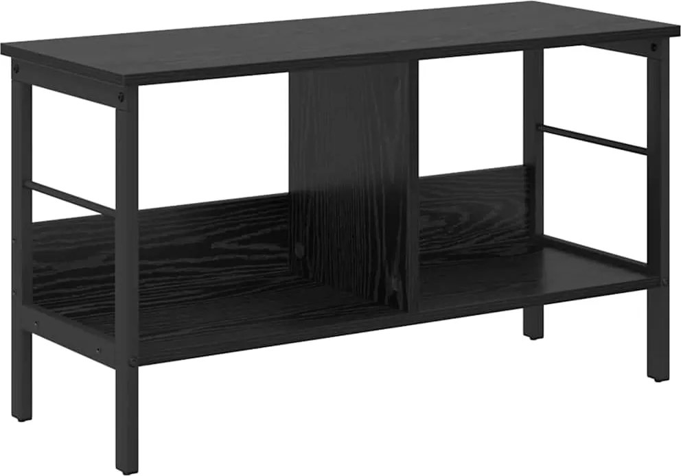 vidaXL Könyvespolc Fekete tölgy 82 x 32 x 47 cm Faanyag
