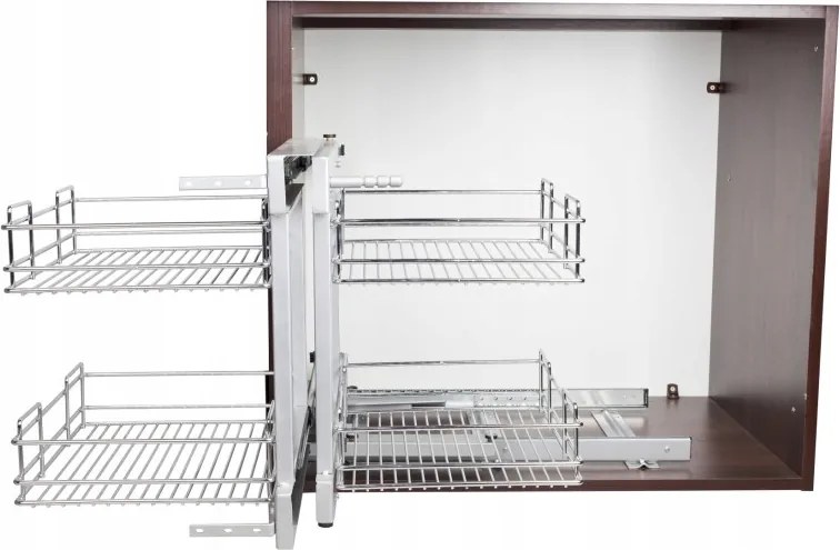 Magic Corner toló kosár 800 mm PTJ017EL Amix Bal Króm