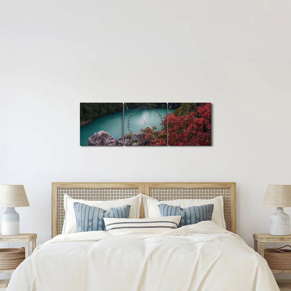 Tájkép (órával) (90x30 cm)