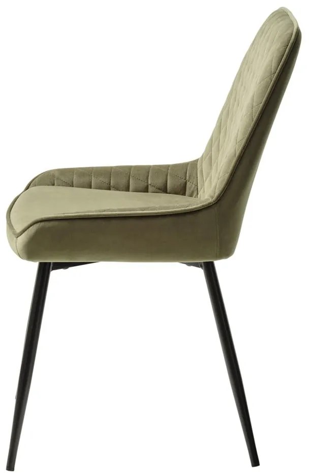 Zöld bársony étkezőszék Milton – Unique Furniture