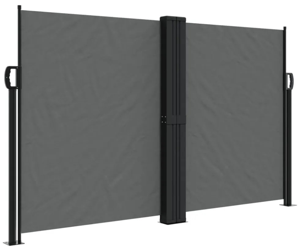 antracitszürke behúzható oldalsó napellenző 140 x 1000 cm