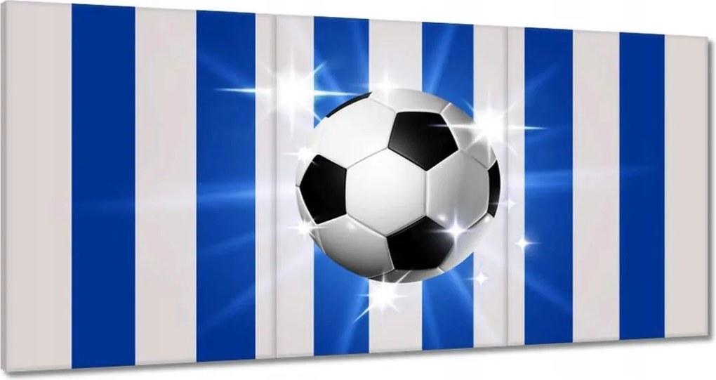 Vászonkép 60x30 Foci motívum Csíkok