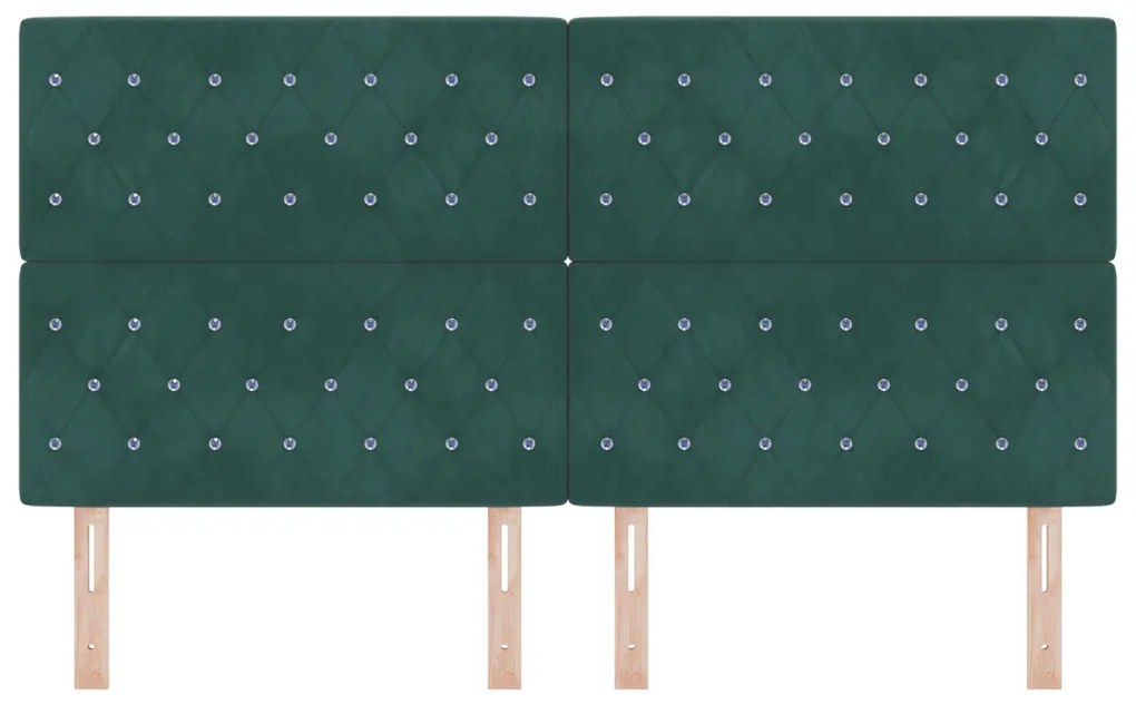 LED Fejtámla Sötét Zöld 90 cm Bársony