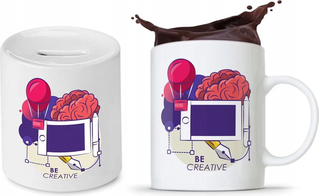 Grafikai Készlet Ajándék Bögre Persely fényképes nyomtatással