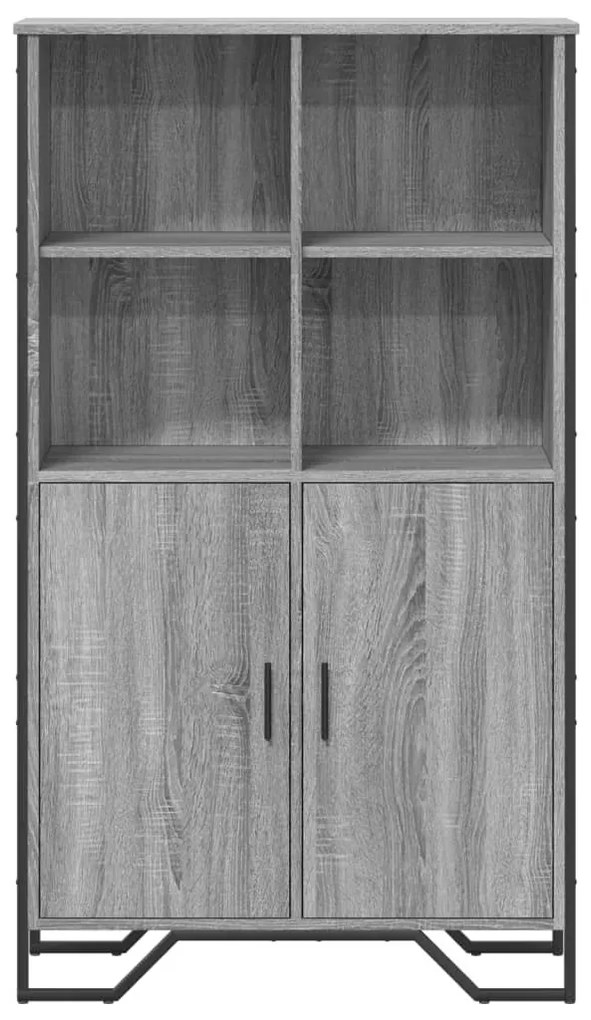 szürke sonoma színű szerelt fa magasszekrény 79,5x35,5x137,5 cm