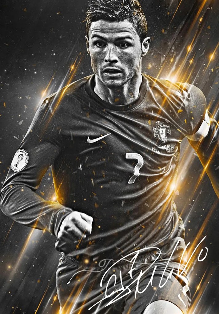 Poszter Keretben 40x50, CR7, Cristiano Ronaldo, Portugália, 50x40 Kerettel