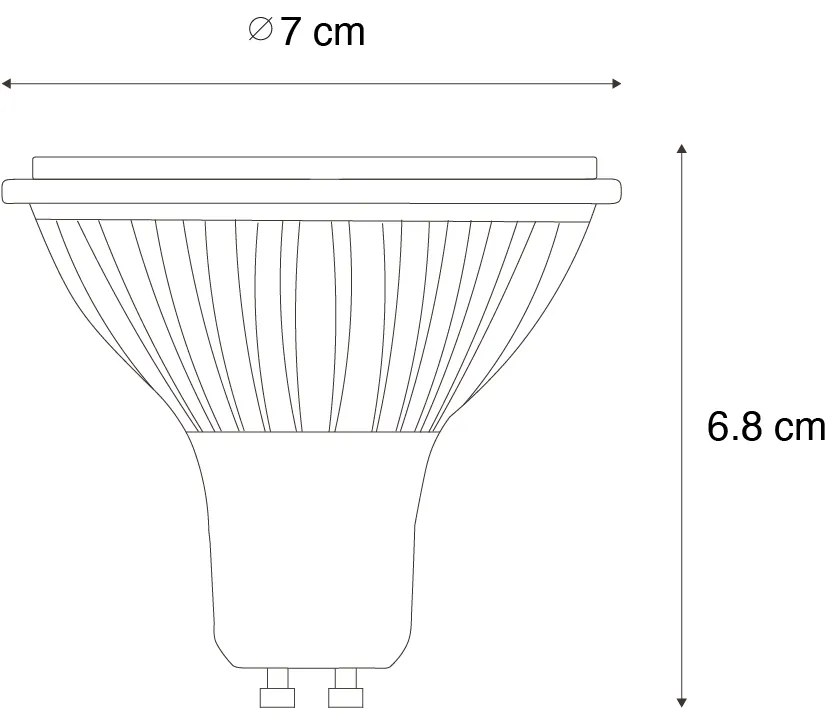 GU10 Dimmerel szabályozható LED izzó 70mm 6.5W 600LM 3000K