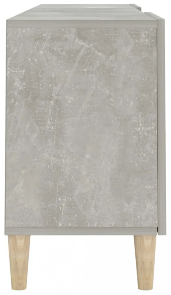 betonszürke szerelt fa TV-szekrény 150 x 30 x 50 cm