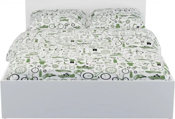 Pietro II NEW Kétszemélyes ágykeret 140x200, ágyráccsal Fehér