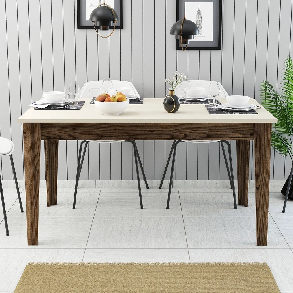 Étkező asztal Milan 517 - Walnut, Cream