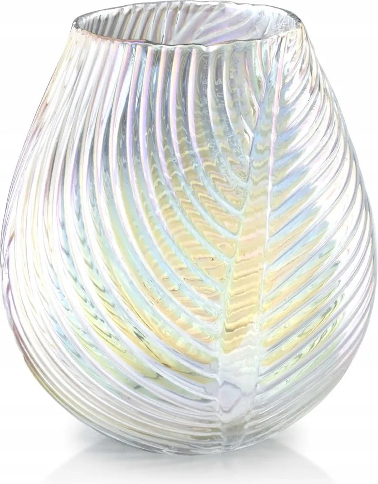 Dekoratív váza a nappaliba Üveg váza levél 25