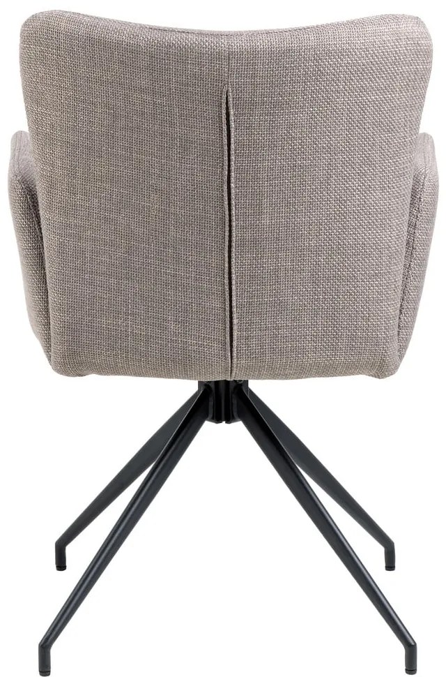 Szürke kárpitozott étkezőfotel szett 2 db-os Laura – Actona