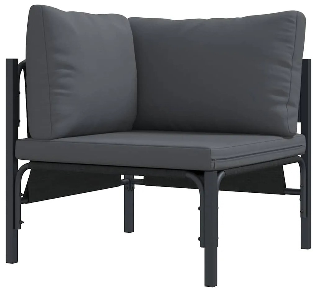 Kerti Kanapé Szett párnával 14 pcs Antracitszürke Acél