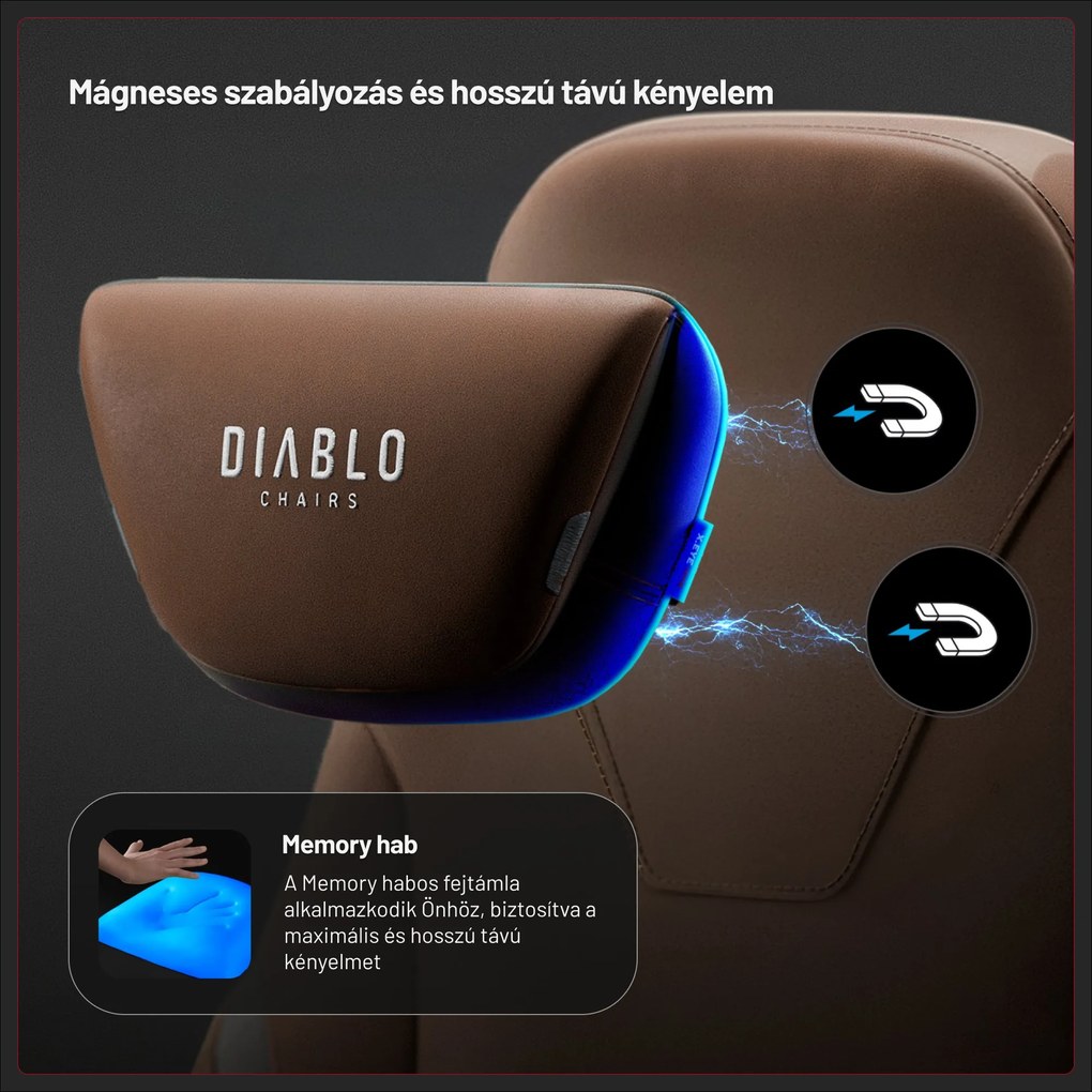 Gamer szék szövet barna, Normal: Diablo X.Eye Prime Cinnamon Brown