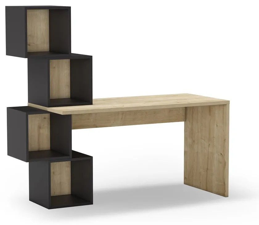 Íróasztal tölgyfa dekorral 60x154 cm Cubik – Marckeric