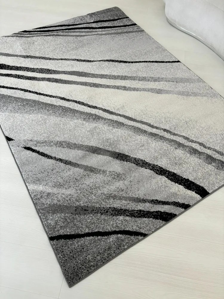 Nora 6030 szürke modern szőnyeg 60 cm-es szett