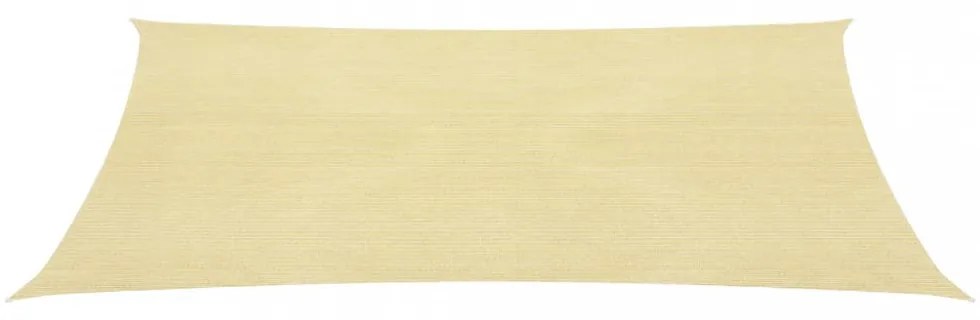 HDPE szögletes napvitorla 4x6 m bézs