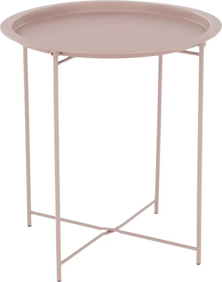 Kisasztal levehető tálcával, nude rózsaszín, RENDER