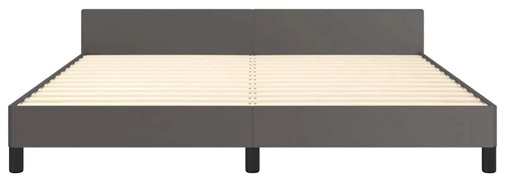 szürke ágykeret fejtámlával matrac nélkül 160x200 cm