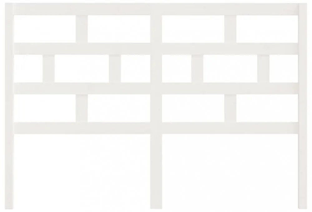 fehér tömör fenyőfa ágyfejtámla 126 x 4 x 100 cm