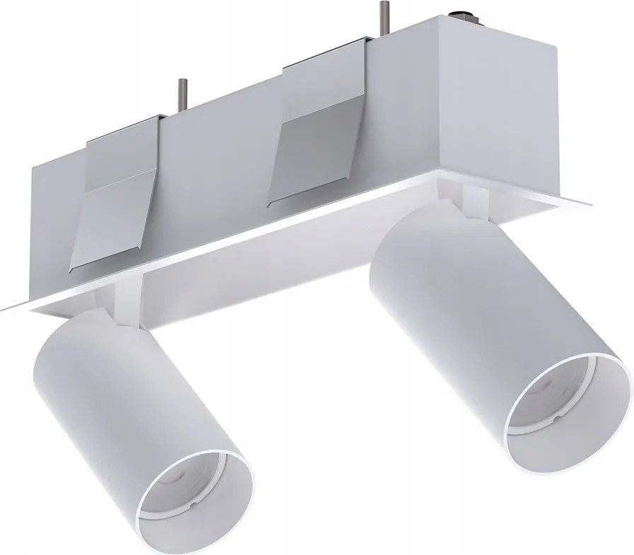 Mennyezeti spotlámpa Téglalap alakú süllyesztett fehér spotlámpa 2xGU10