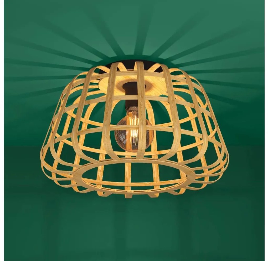 Eglo 390149 - Mennyezeti lámpa MONTEZUELO 1xE27/40W/230V bambusz