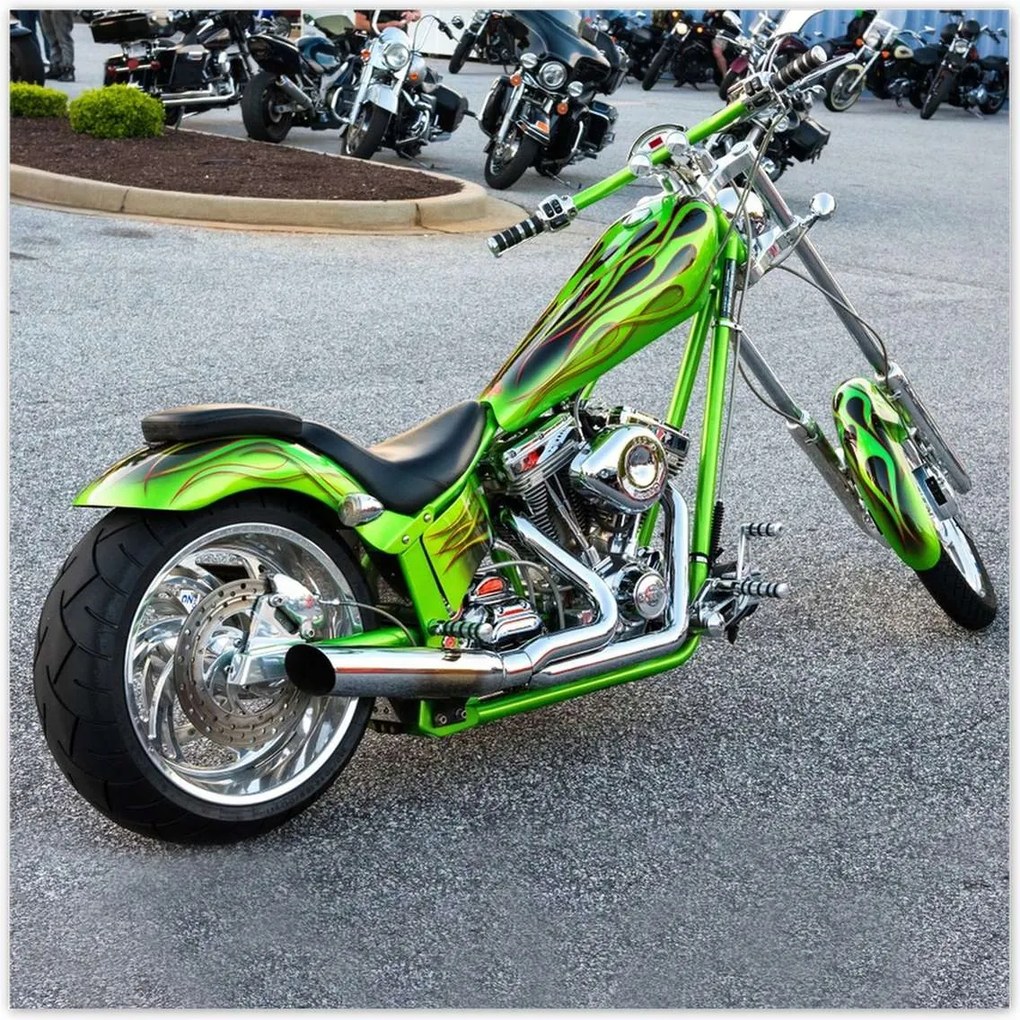 Poszterek 100x100 Lime chopper Motor