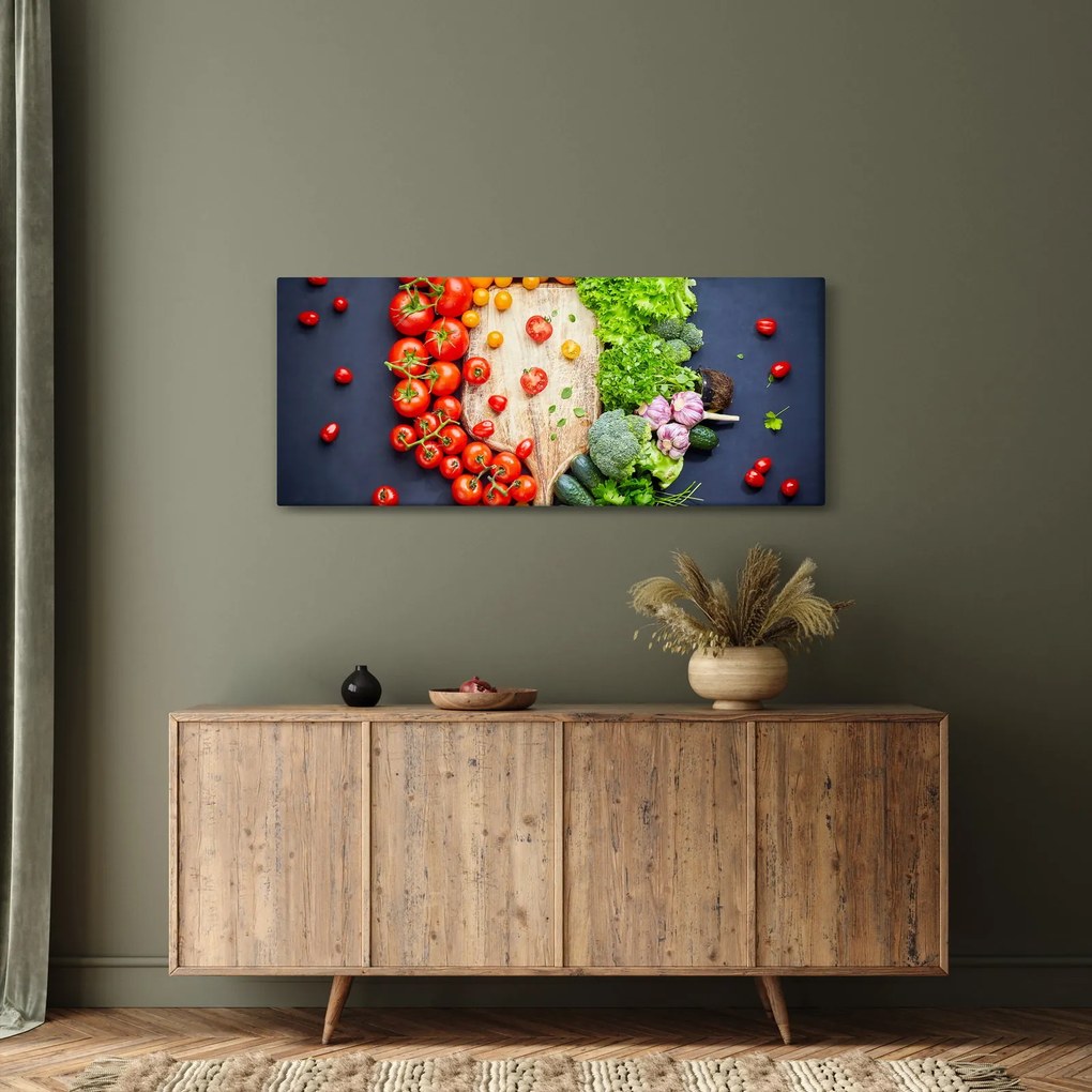 Kép - Zöldséggel teli asztal (120x50 cm)