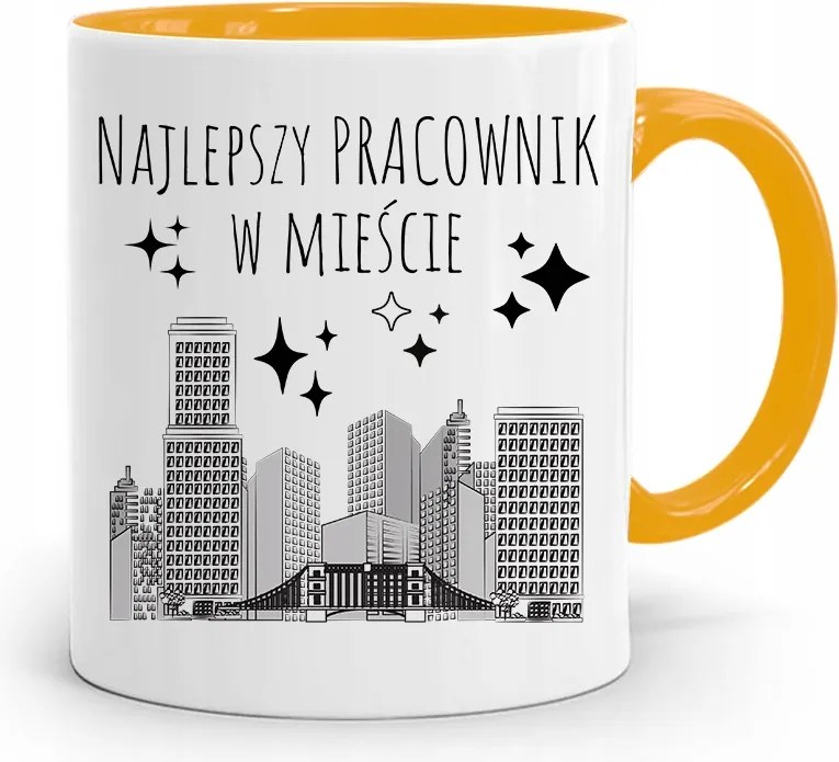 Munkavállalóknak Sárga Bögre A Legjobb Munkavállaló fényképes nyomtatással