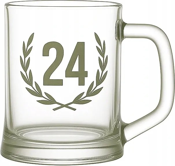 Söröspohár, söröskorsó, korsó évforduló 24 éves homokfúvással