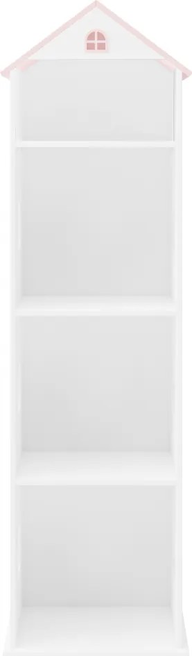 Gyerek könyvespolc, fehér/rózsaszín, MAISON TYP 2