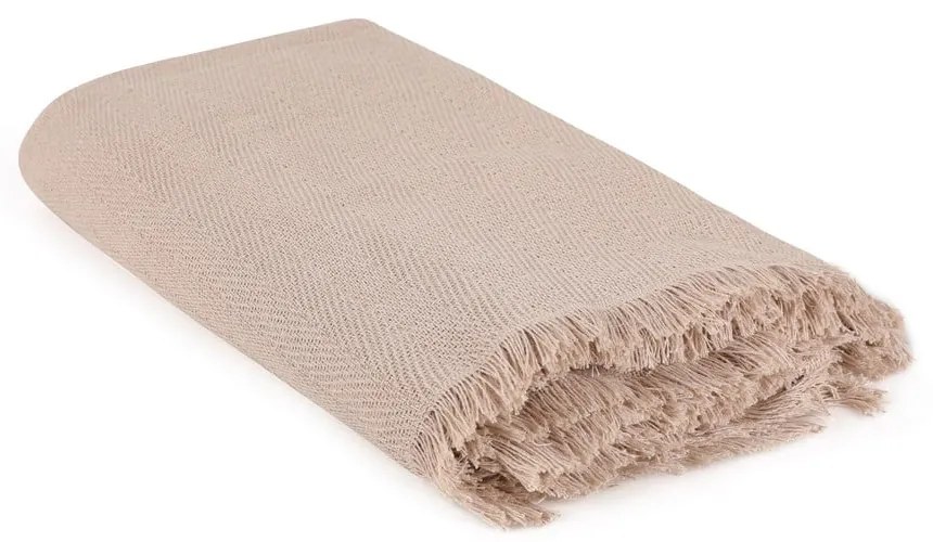 Barna újrahasznosított pamut ágytakaró 170x205 cm Merlin – Mijolnir