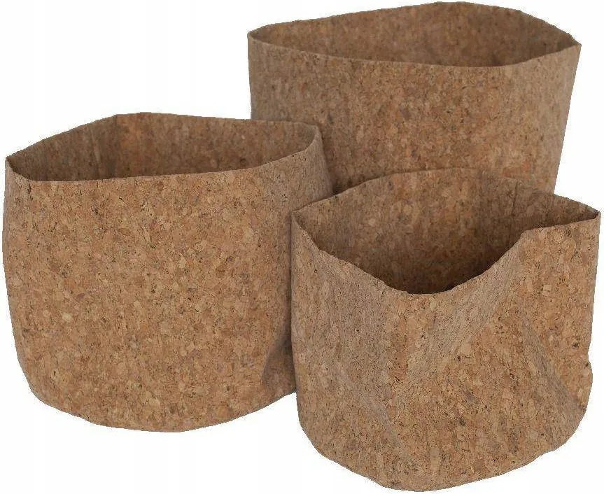 Tároló Kosarak parafából 3db natúr