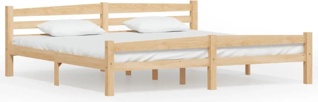 vidaXL tömör fenyőfa ágykeret matrac nélkül 200 x 200 cm